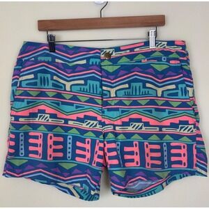 Chubbies Mens Swim Trunks SZ XL Colorful Geometric Print Beach‎ Resort Cruise